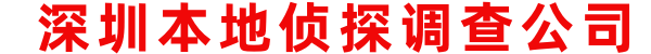 深圳本地侦探调查公司/